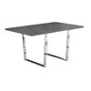 Monarch Specialties Dining Table - 36"X 60" / Grey / Chrome Metal I 1120